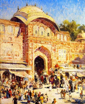 Entrance to the Maharaja's Palace painting by Colin Campbell Cooper
