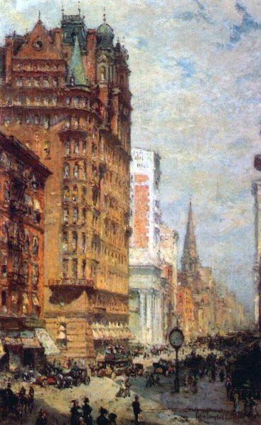 Main Product Photo of Fifth Avenue NYC, 1906 Painting by Colin Campbell Cooper