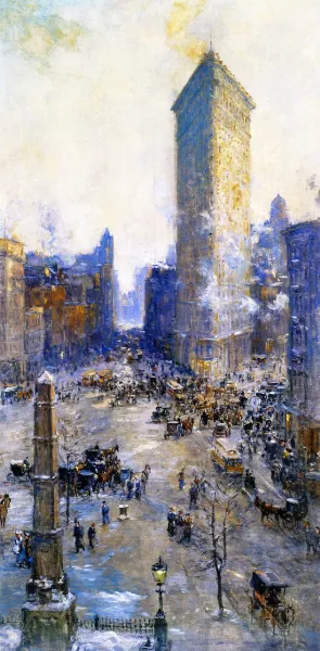 Flatiron Building by Colin Campbell Cooper Oil Painting