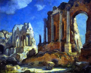 Greco-Roman Theater at Night, Taormina, Sicily by Colin Campbell Cooper Oil Painting