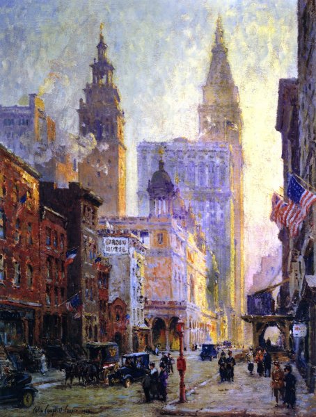Main Product Photo of Metropolitan Tower, New York City Painting by Colin Campbell Cooper