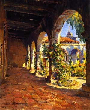 Mission Corridor, San Juan Capistrano by Colin Campbell Cooper Oil Painting