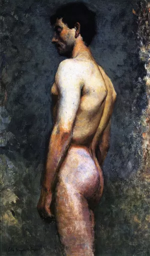 Nude Male Study by Colin Campbell Cooper Oil Painting