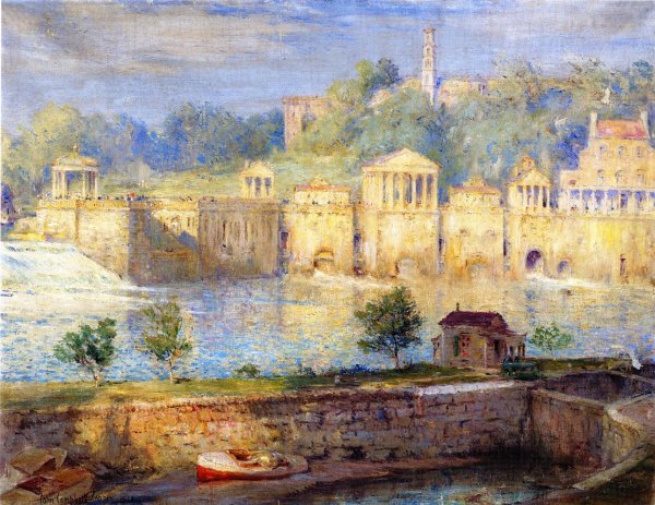 Main Product Photo of Old Waterworks, Fairmount Painting by Colin Campbell Cooper
