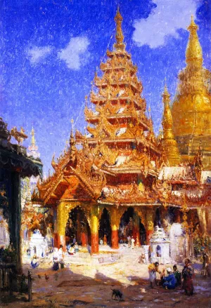 Shwe Dagon Pagoda, Burma by Colin Campbell Cooper Oil Painting