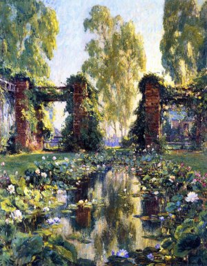 The Lotus Pond, El Encanto, Santa Barbara by Colin Campbell Cooper Oil Painting
