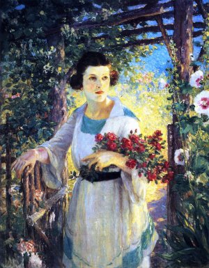 The Rustic Gate by Colin Campbell Cooper Oil Painting