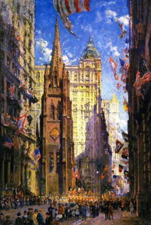 The Three Towers by Colin Campbell Cooper Oil Painting