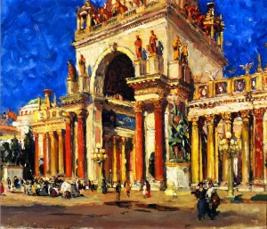Tower of Jewels, Panama-Pacific International Exposition by Colin Campbell Cooper Oil Painting