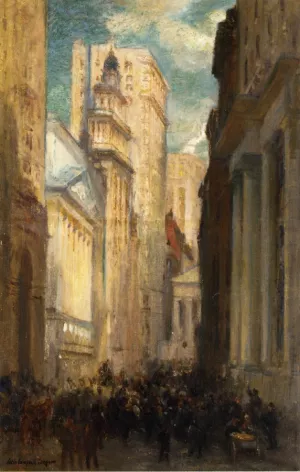 Wall Street painting by Colin Campbell Cooper