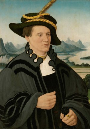 Portrait of Fridrich Rorbach by Conrad Faber Von Kreuznach Oil Painting