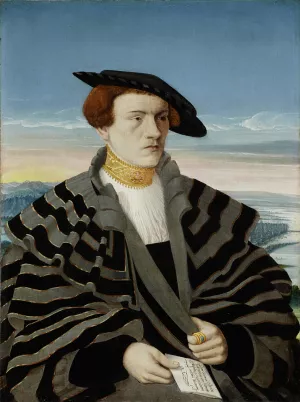 Portrait of Gilbrecht von Holzhausen by Conrad Faber Von Kreuznach Oil Painting