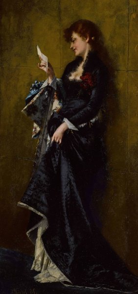 Le Billet Doux by Conrad Kiesel Oil Painting