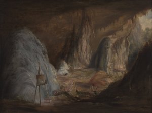 Stalagmites, Burragalong Cavern by Conrad Martens Oil Painting