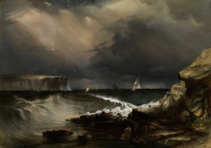 View of the Heads, Port Jackson by Conrad Martens Oil Painting