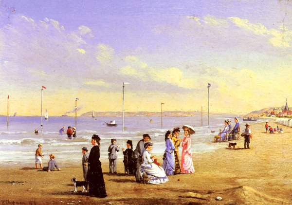 Main Product Photo of At the Seaside Painting by Conrad-Wise Chapman