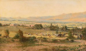 Paisaje Del Valle De Mexico Con El Lago De Texcoco Oil painting by Conrad Wise Chapman