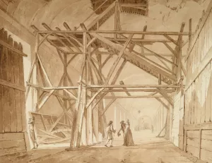 The Great Gallery in the Louvre by Constant Bourgeois Oil Painting
