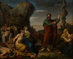 Le serpent d'airain by Constant-Louis-Felix Smith Oil Painting