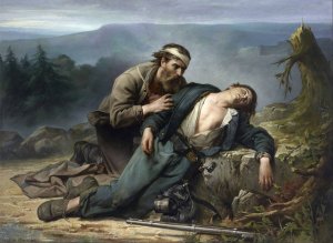 Recognition, North and South by Constant Mayer Oil Painting