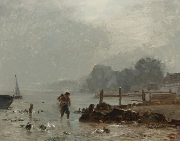 Main Product Photo of Fisherman Painting by Constant Troyon