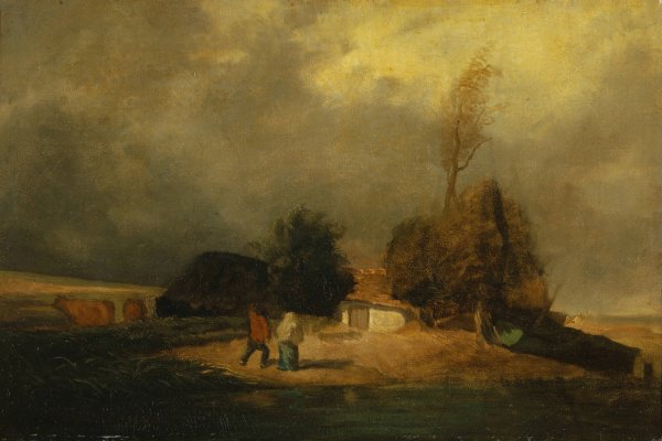 Main Product Photo of Landscape with Thunderstorm Painting by Constant Troyon