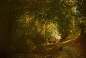 Paysage by Constant Troyon Oil Painting