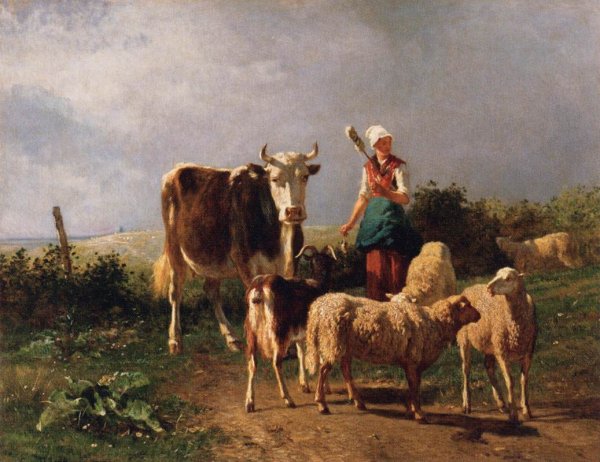 Main Product Photo of Return of the Herd Painting by Constant Troyon