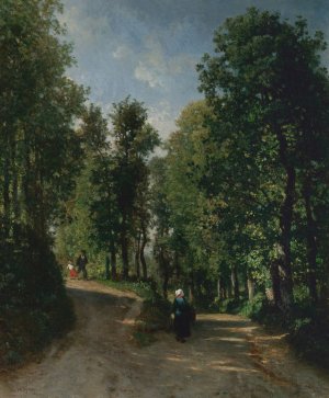 Road in the Woods by Constant Troyon Oil Painting