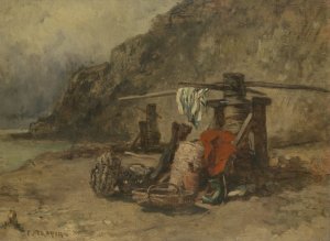 Strandgezicht met kaapstanders by Constant Troyon Oil Painting