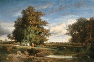 The Marsh by Constant Troyon Oil Painting