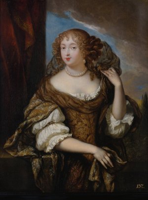Portrait of A Lady by Constantijn Netscher Oil Painting