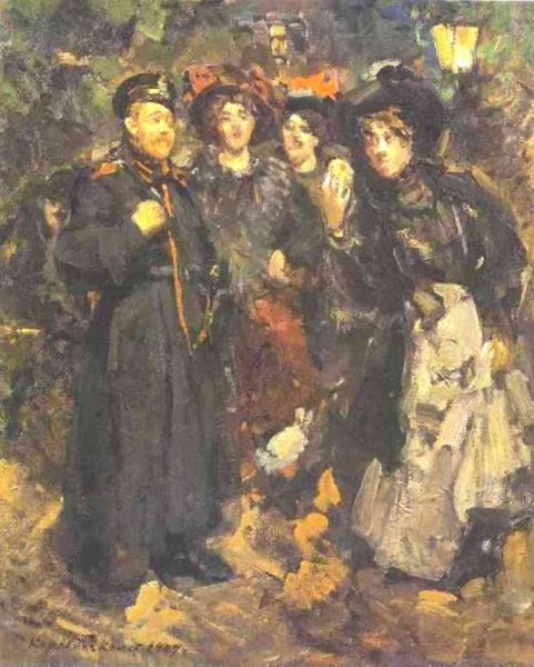 Main Product Photo of A Boulevard Painting by Constantin Alexeevich Korovin