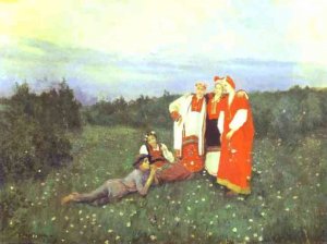 A Nothern Idyll. by Constantin Alexeevich Korovin Oil Painting