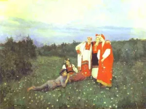 A Nothern Idyll. Oil painting by Constantin Alexeevich Korovin
