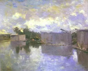 Bath-Houses by Constantin Alexeevich Korovin - Oil Painting Reproduction