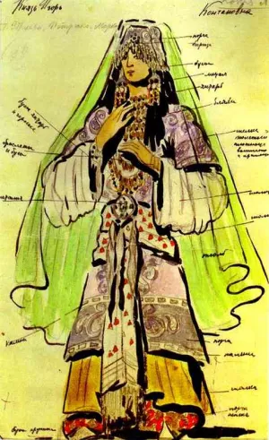 Konchakovna Oil painting by Constantin Alexeevich Korovin