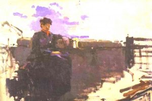 On the Road. Study Oil painting by Constantin Alexeevich Korovin