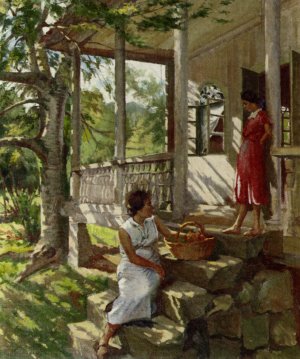 On The Veranda Oil painting by Constantin Alexeevich Korovin