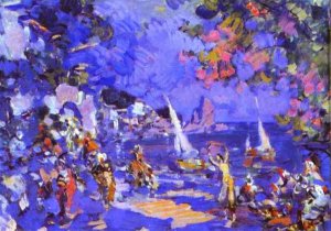 Oriental Slave Market Oil painting by Constantin Alexeevich Korovin