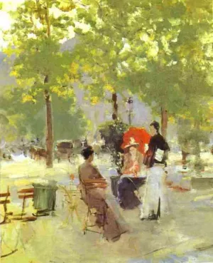 Parisian Cafe by Constantin Alexeevich Korovin Oil Painting