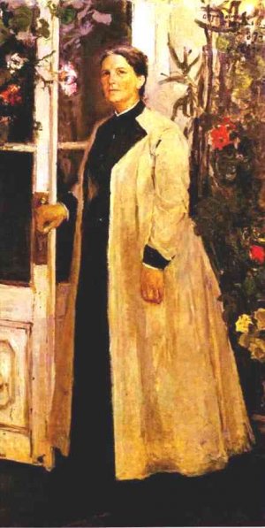 Portrait of Olga Orlova Oil painting by Constantin Alexeevich Korovin