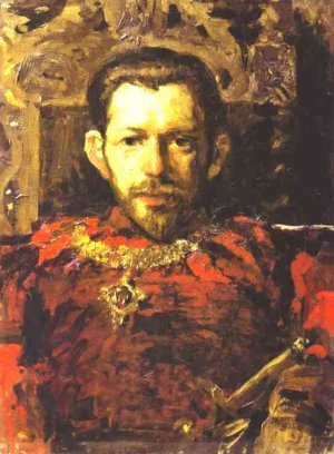 Portrait of S. Mamontov 1867-1915 in a Theatre Costume Oil painting by Constantin Alexeevich Korovin