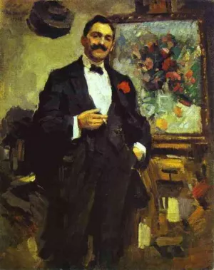 Portrait of the Hungarian Artist Jozef Ripple-Ronai by Constantin Alexeevich Korovin Oil Painting