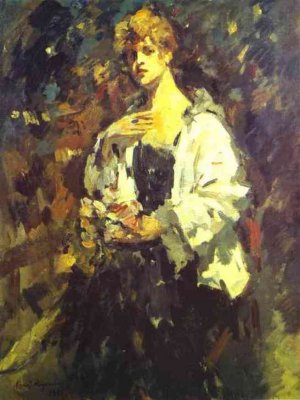 Portrait of Z. Pertseva Oil painting by Constantin Alexeevich Korovin