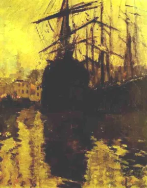 The Port in Marseilles by Constantin Alexeevich Korovin Oil Painting