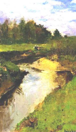 The River Vorya at Abramtsevo Oil painting by Constantin Alexeevich Korovin