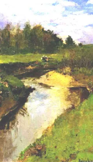 The River Vorya at Abramtsevo by Constantin Alexeevich Korovin Oil Painting