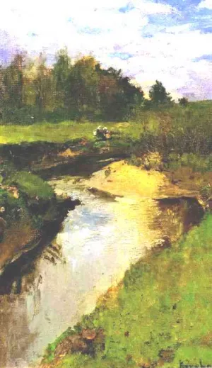 The River Vorya at Abramtsevo Oil painting by Constantin Alexeevich Korovin