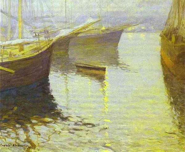 White Night in Nothern Norway by Constantin Alexeevich Korovin - Hand-Painted Oil Painting Reproduction